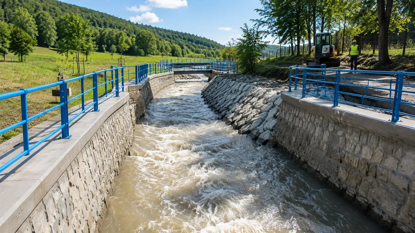 Bezpečnostné prelivy a kamenné steny